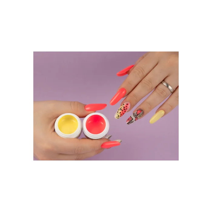 Manicura animalier de color
