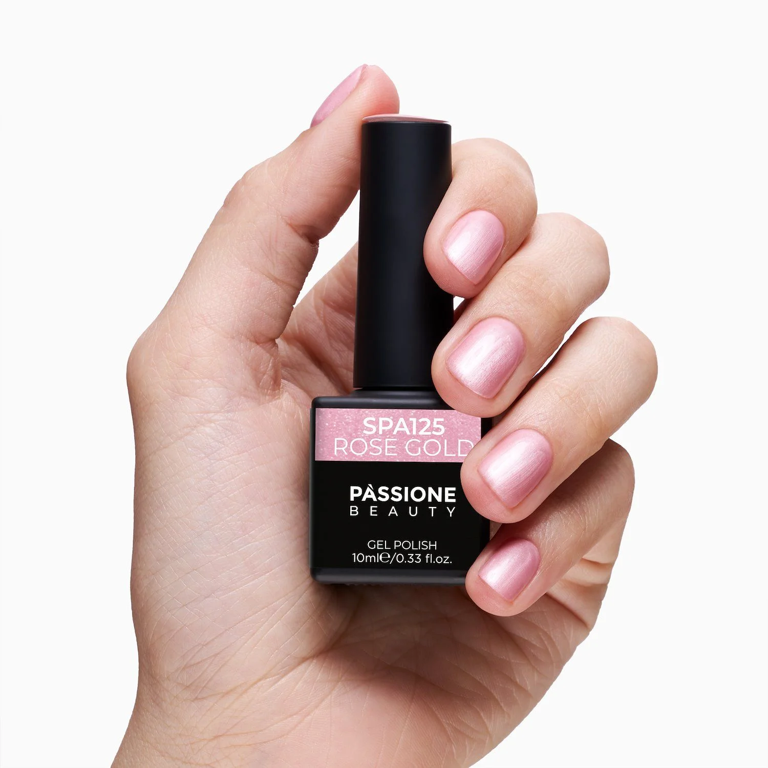 Gel Nail Polish GPA125 Rose Gold  - GPA125 Rose Gold gel polish, delicate pink - detail 1