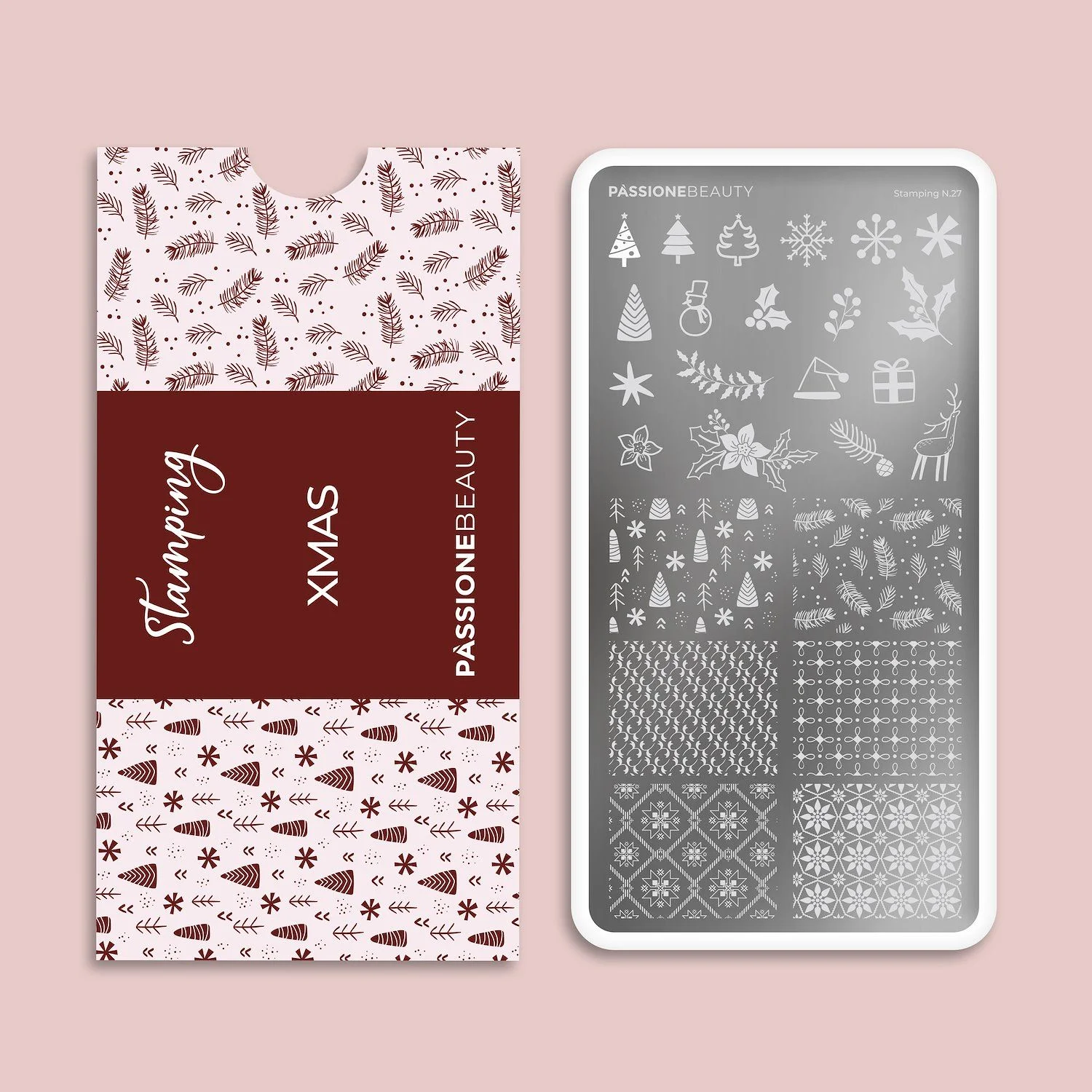 XMAS - Piastra Stamping - Piastra per stamping con decorazioni natalizie