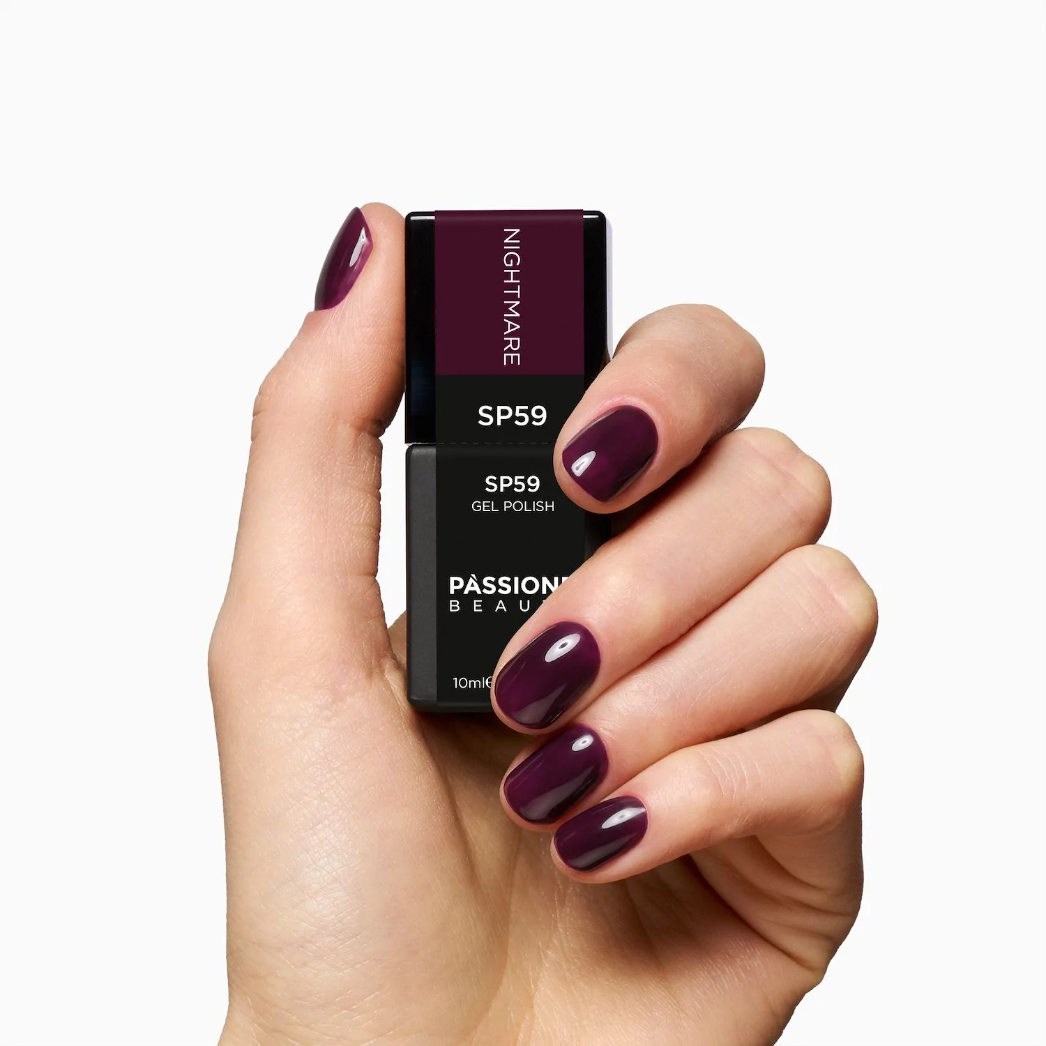 Smalto semipermanente SP59 Nightmare - Colore semipermanente viola scuro - dettaglio 1