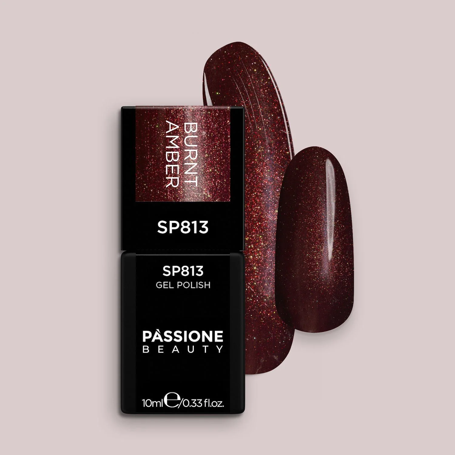 Vernis semi-permanent SP813 Burnt Amber - Vernis semi-permanent marron métallisé