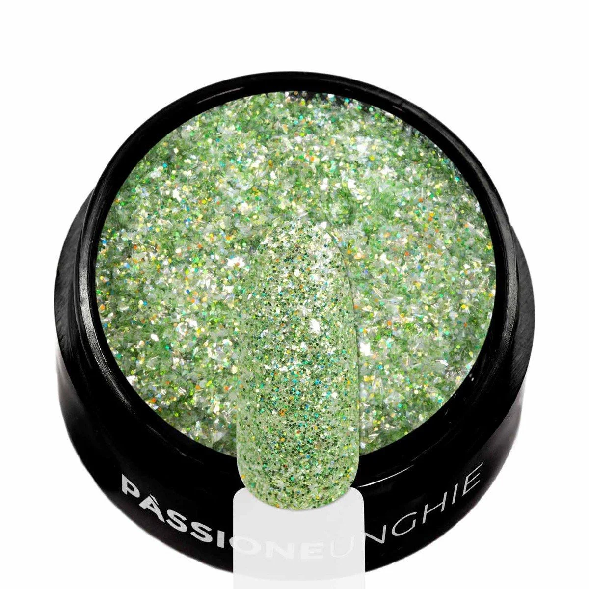 Green Glimmer Mix - Purpurina y escamas verde, efecto flash