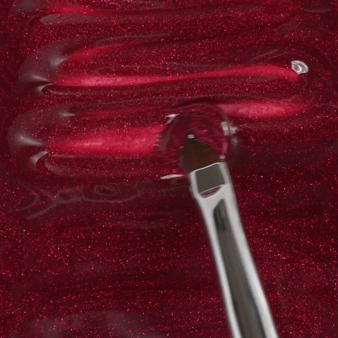 Applicazione di Gel Glitter G11 Bordeaux