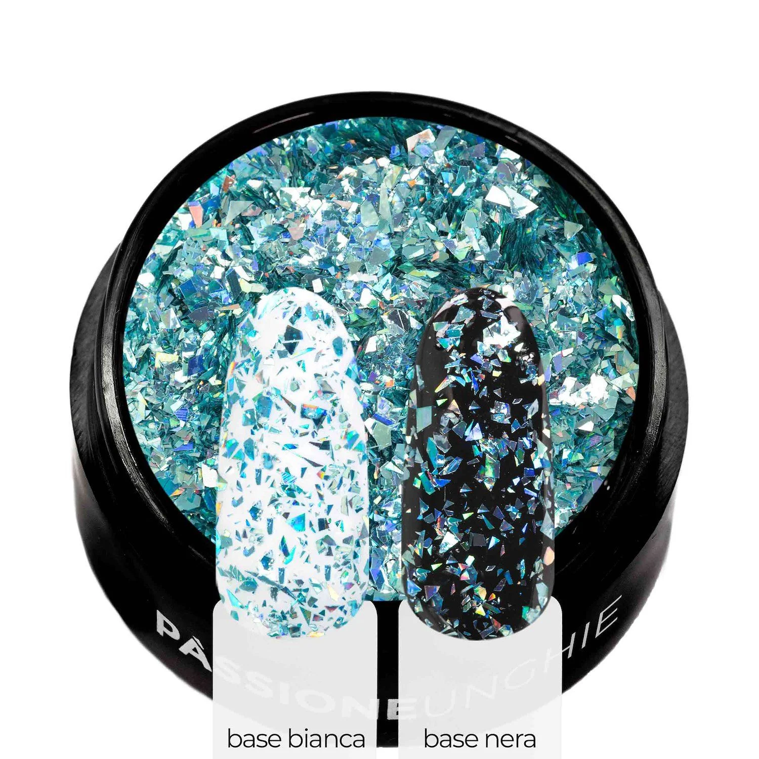 Light Blue Mirror Flakes-2gr - Light blue flake glitter for nail decoration