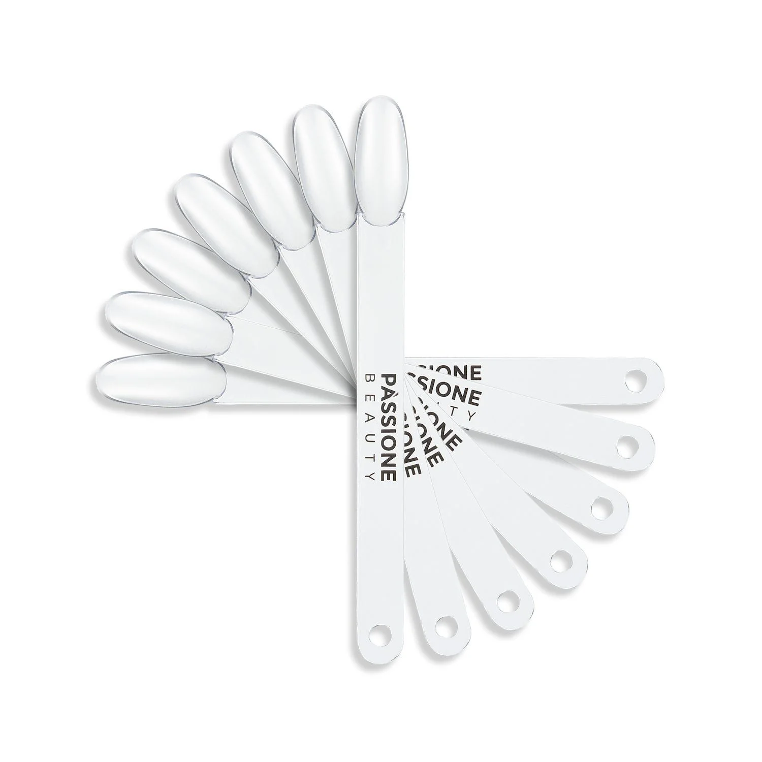 Mandorla Natural Matte - 50 Tip ventaglio - Ventaglio con 50 tip per esposizione