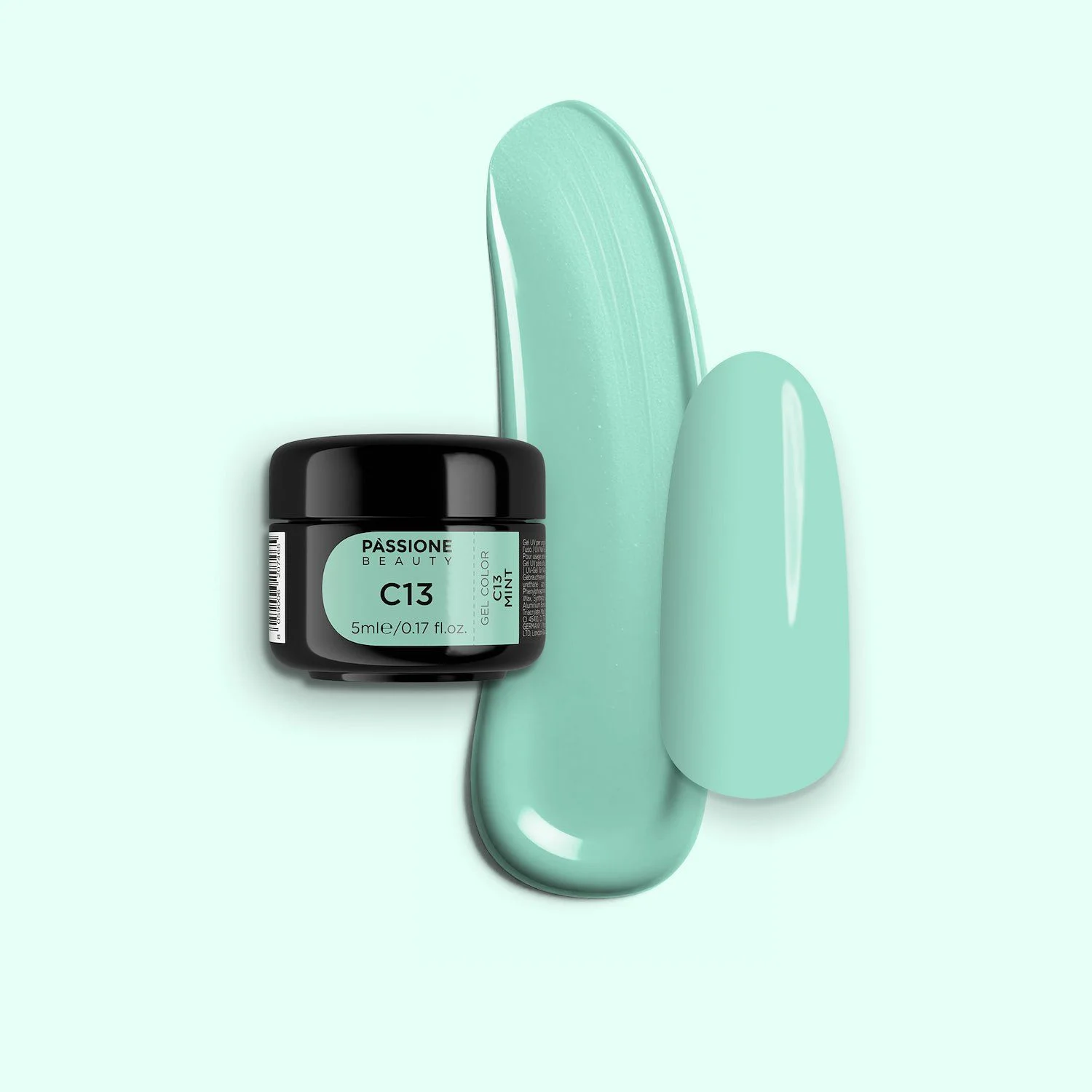 Gel Color C13 Mint - Gel color verde azulado