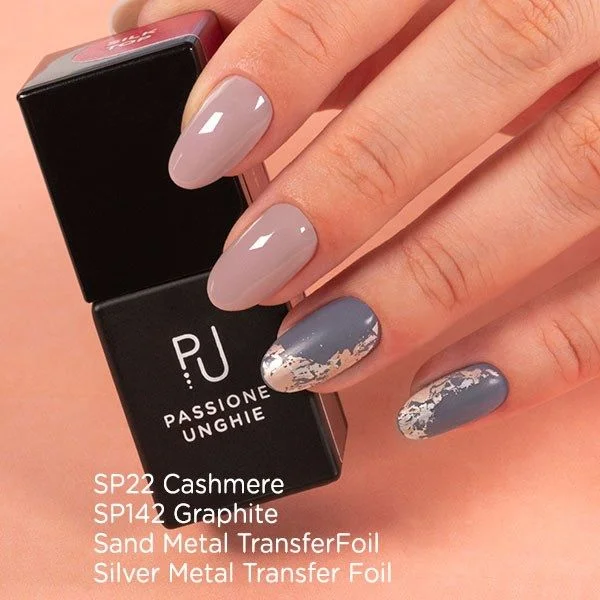 Gel Nail Polish GP142 Graphite - Anthracite Grey Gel Polish - detail 1