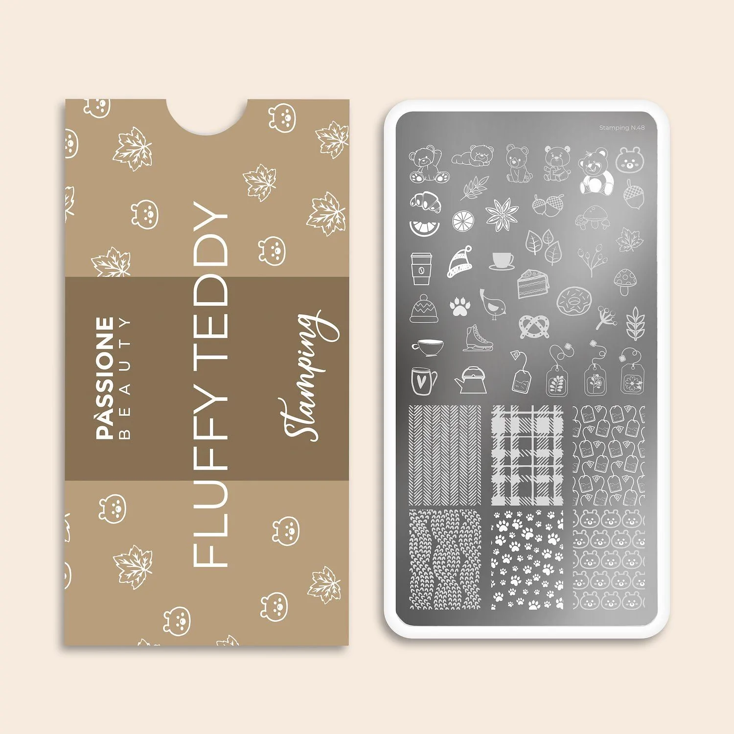 Fluffy Teddy – Plaque de stamping - Plaque de stamping thème ourson