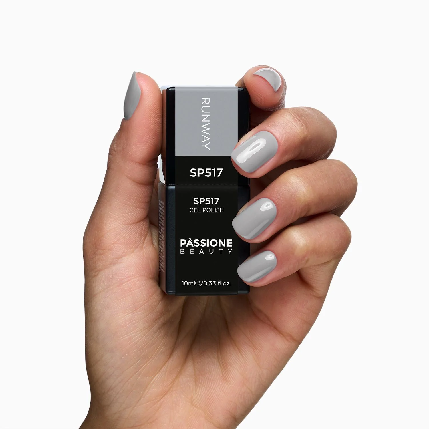 Gel Nail Polish SP517 Runway - Pearly grey gel polish - detail 2