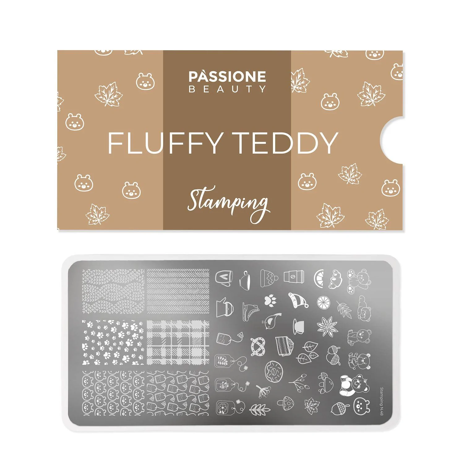 Fluffy Teddy – Plaque de stamping - Plaque de stamping thème ourson - détail 1