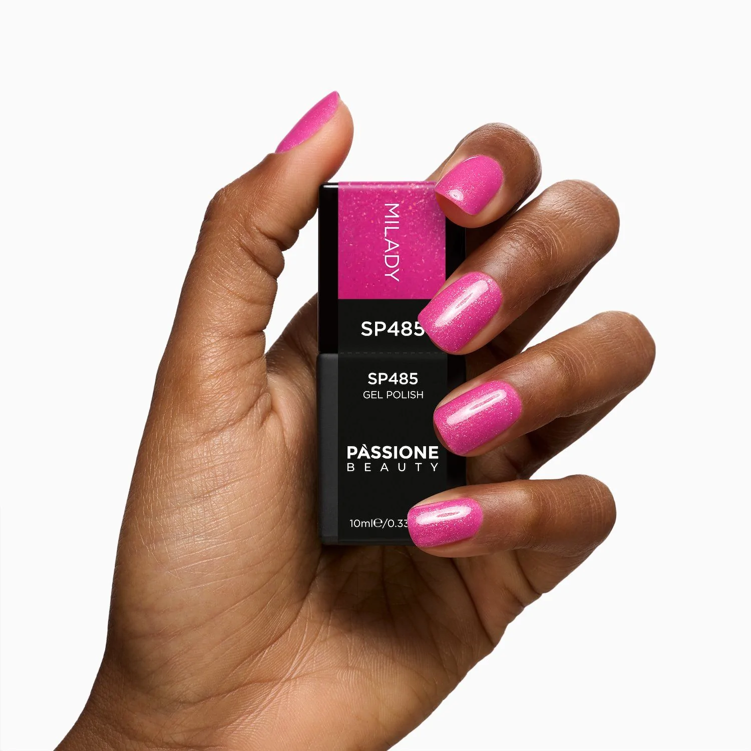 UV-Nagellack SP485 Milady - UV-Nagellack Magenta mit goldenen Micro-Glitzern - Detail 1
