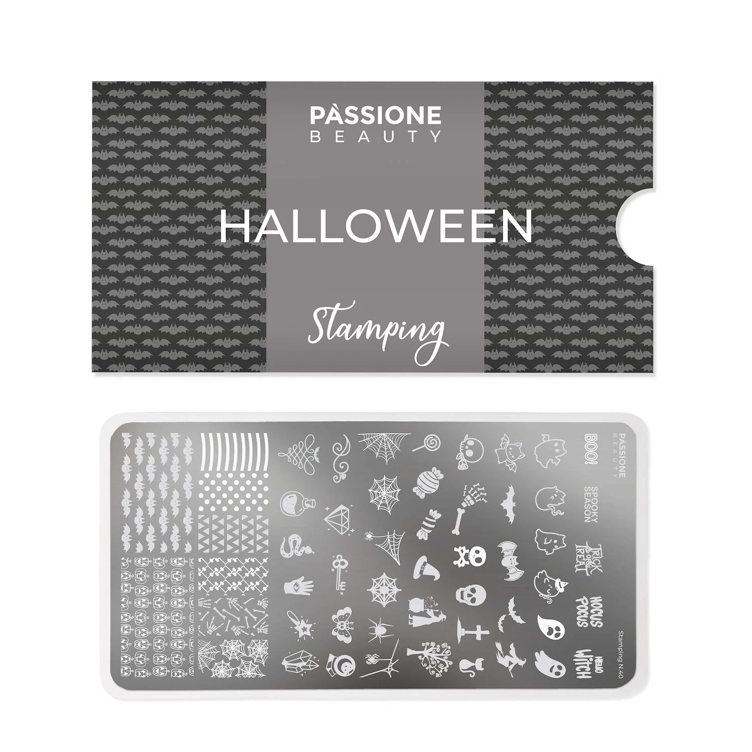 Halloween - Stamping Plate - Stamping plate with Halloween nail decorations - detail 1