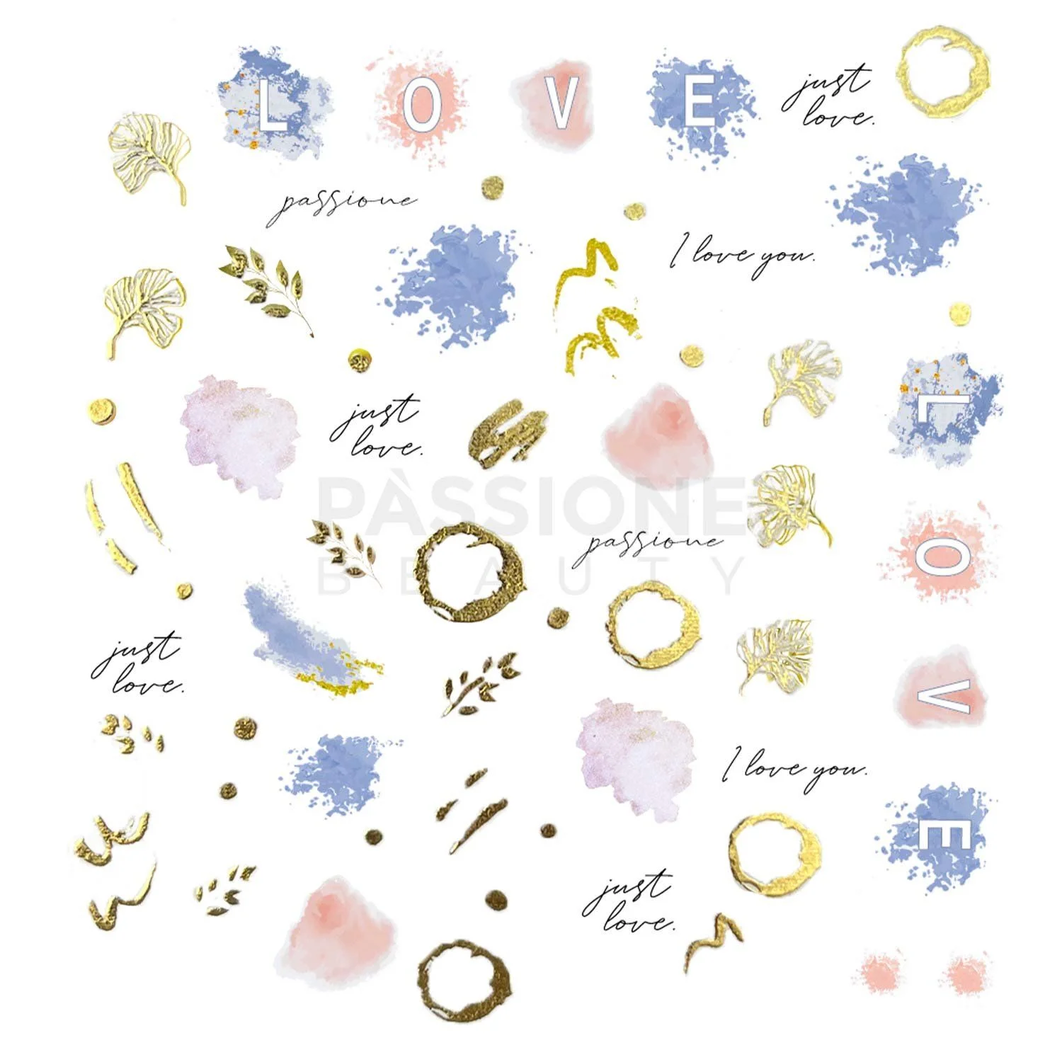 Just Love - Nail Stickers - Nail sticker with designs and lettering - detail 1