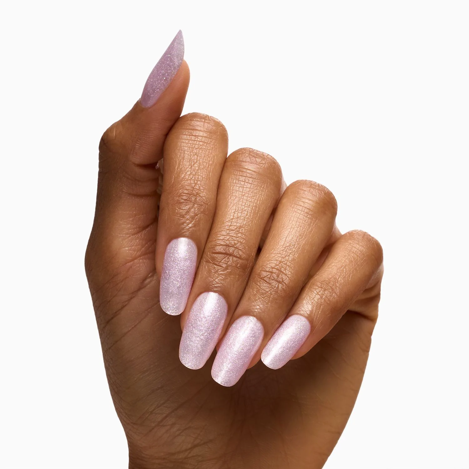 Crystal Shell Glitterose 15 ml - Builder Gel selbstnivellierend helles Rosa mit feinstem holografischem Micro-Glitzer - Detail 1