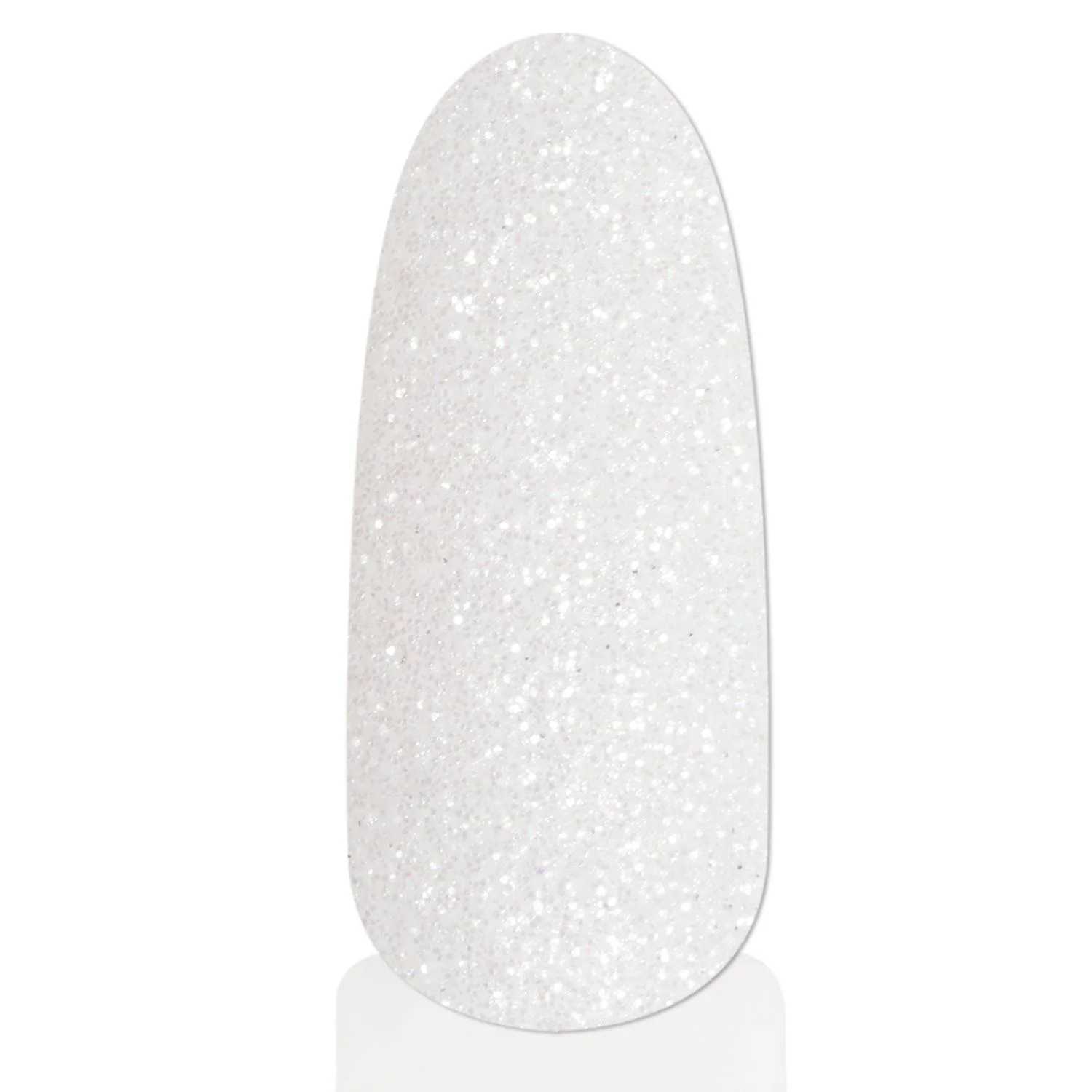 Biodegradable White Glitter - Biodegradable nail glitter, colour white - detail 1