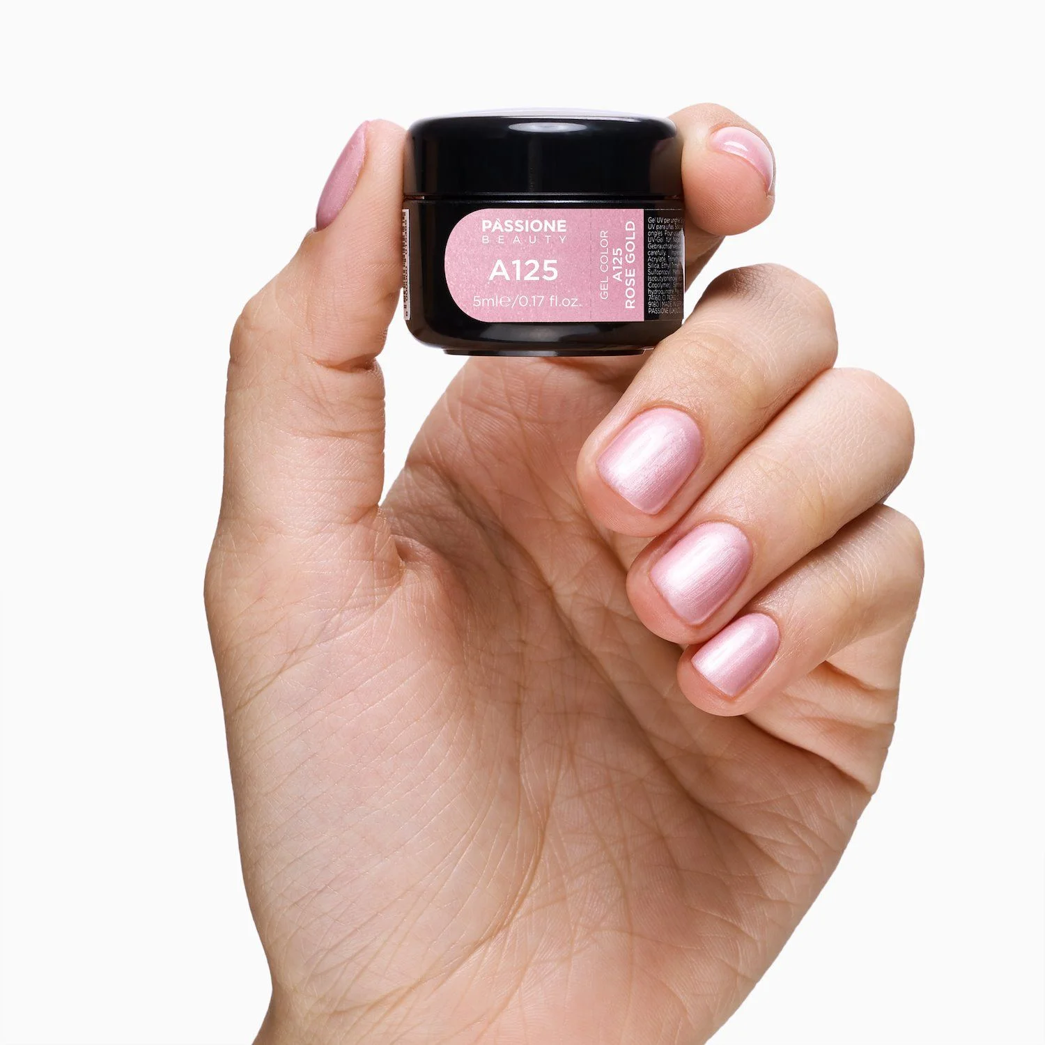 Gel color A125 Rose Gold - Gel color rosa metalizzato - dettaglio 1