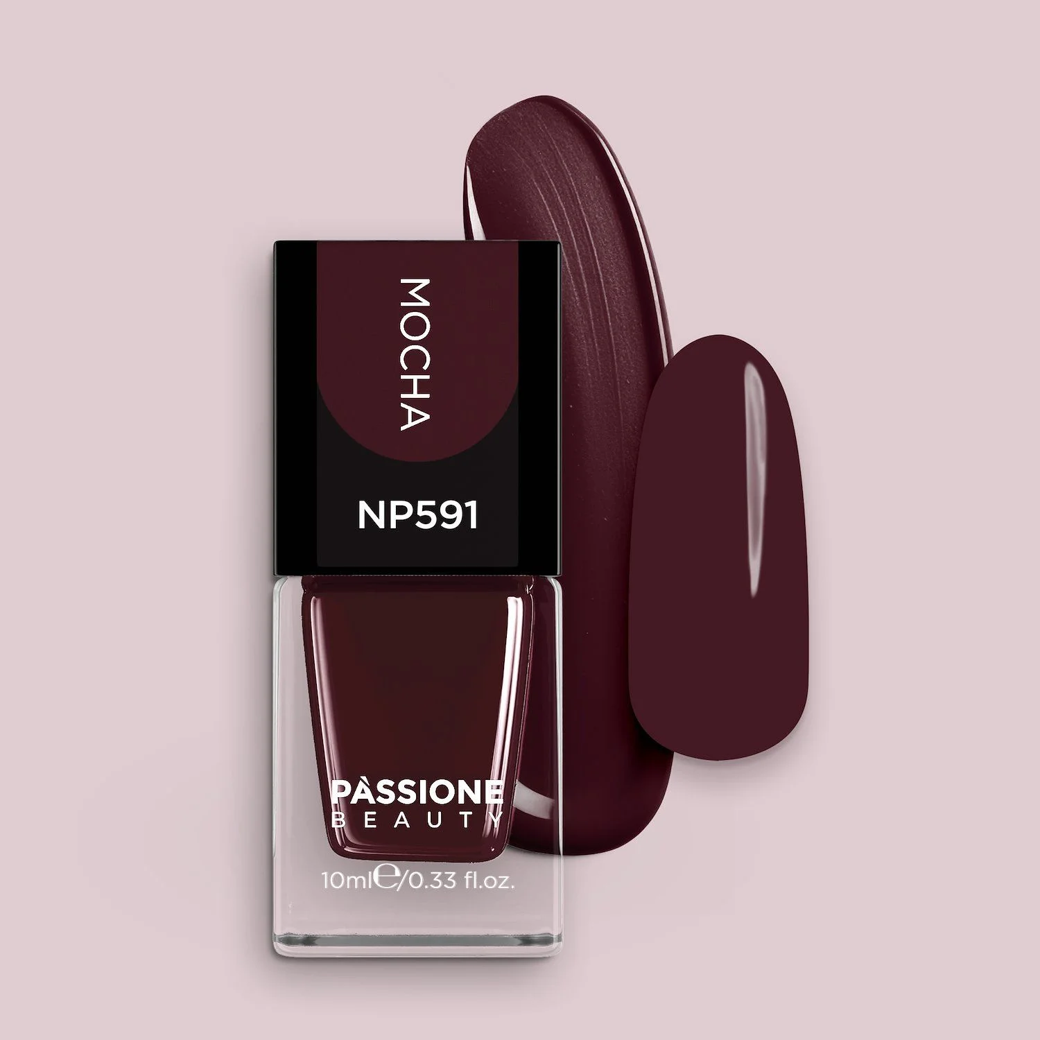 Nail Lacquer NP591 Mocha - Plum Brown Nail Lacquer