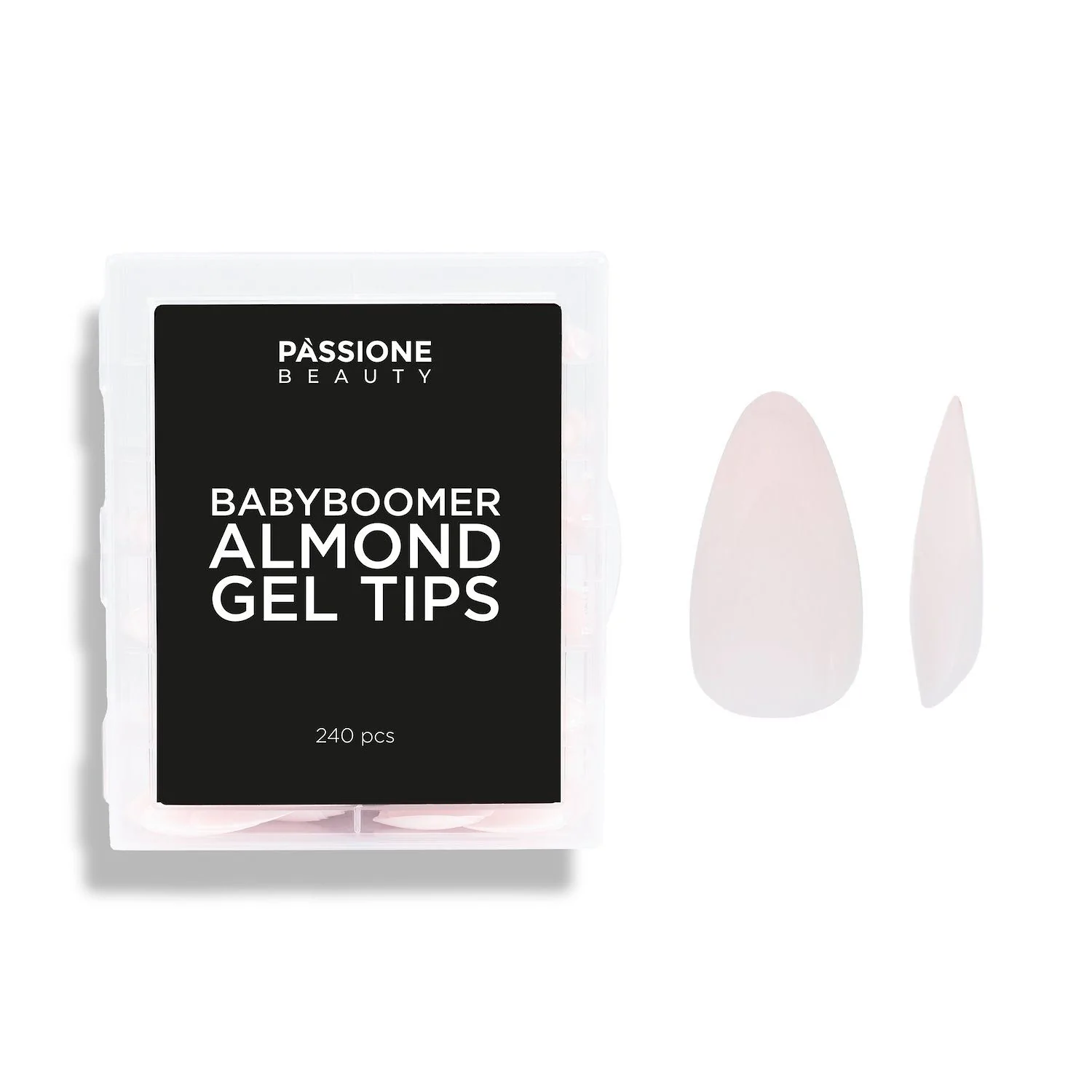 Capsules en gel Amande Babyboomer 240 pièces - Capsules en gel soak-off forme amande rose clair