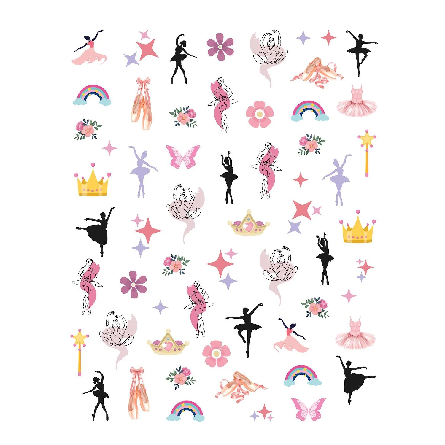 Ballet - Nail Stickers - Ballet-themed Nail Stickers - detail 1