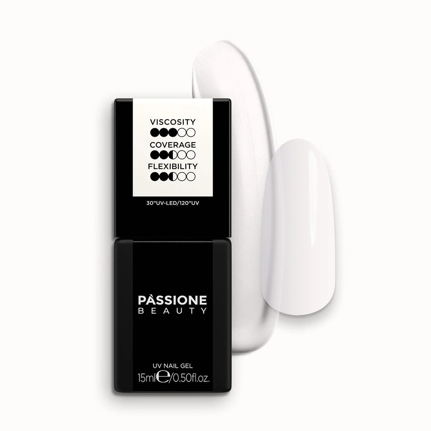 HD White Fiber Base 15 ml - Base Semi-permanente Blanc laiteux 15 ml