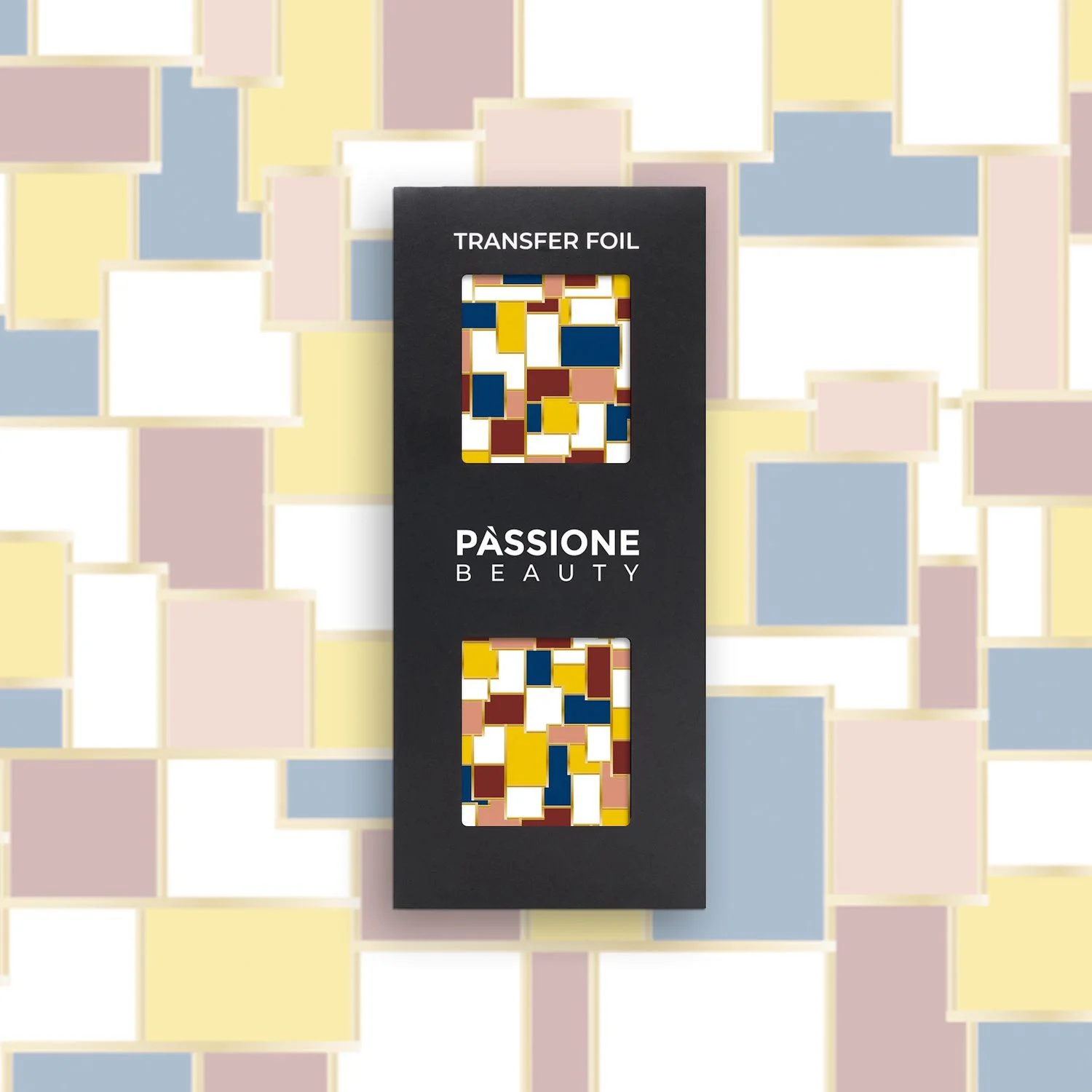 Mondrian - Transfer Foil - Transfer Foil for nail art, geometric art