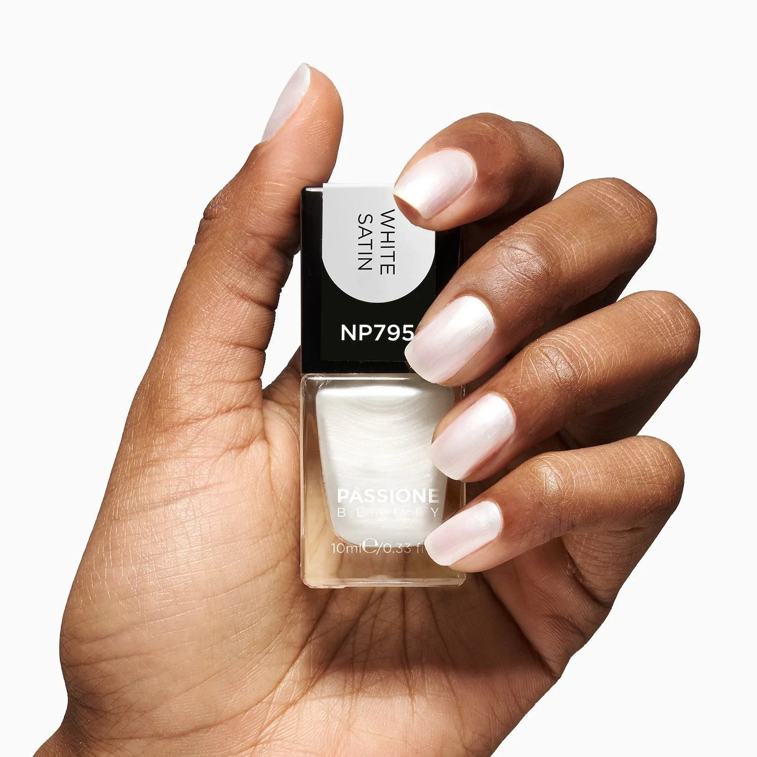Nagellack NP795 White Satin - Perlweiß-Nagellack - Detail 1