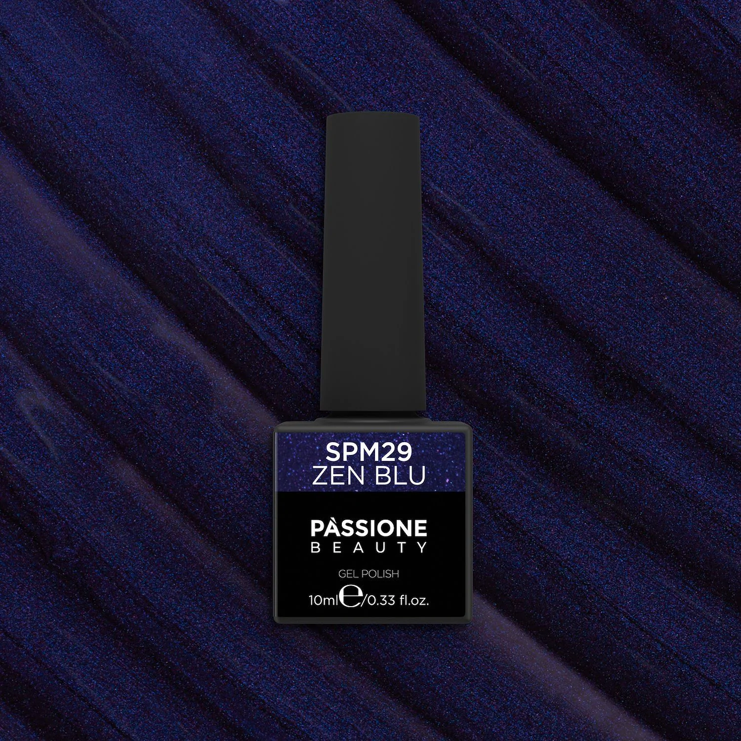 UV Nagellack SNM29 Zen Blu - UV Nagellack in Nachtblau mit Metallic Pearly Effekt - Detail 1