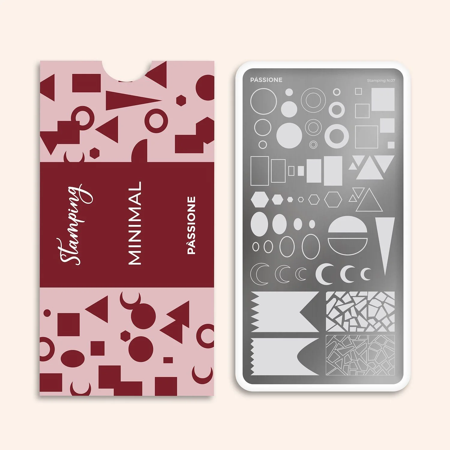 Minimal - Stamping Plate - Nail stamping plate with geometric patterns