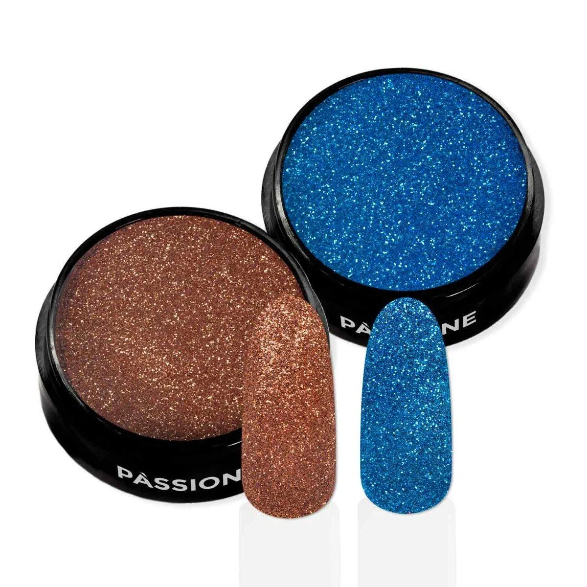 Earth Glitter - Blue and copper nail glitter