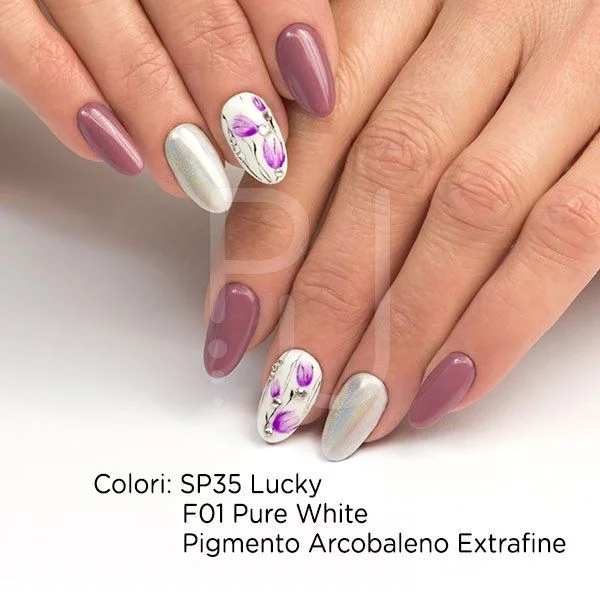 Extrafine Arcobaleno - Pigmento para nail art con efecto holográficos  - detalle 1