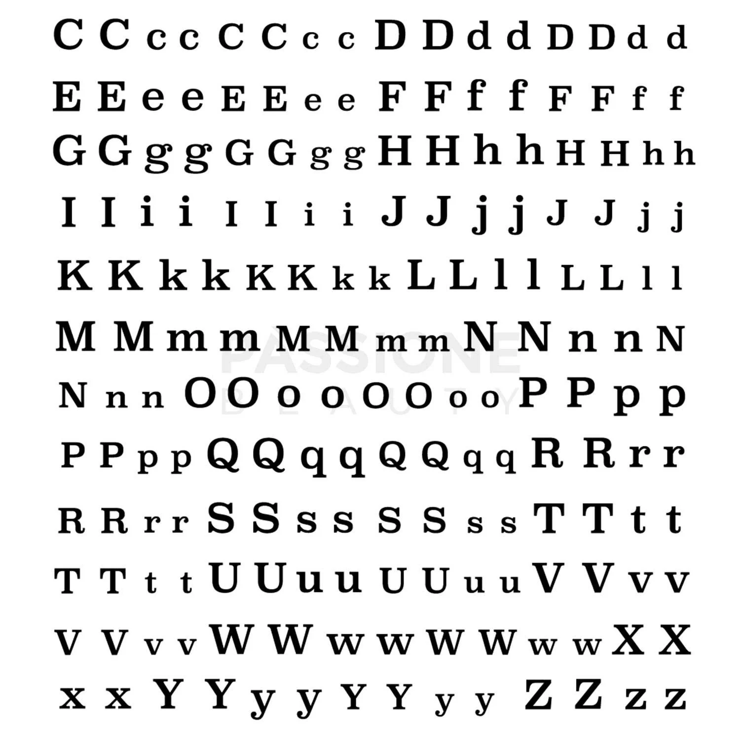 Alphabet - Nail Stickers - Alphabet Stickers for nail decorations  - detail 1