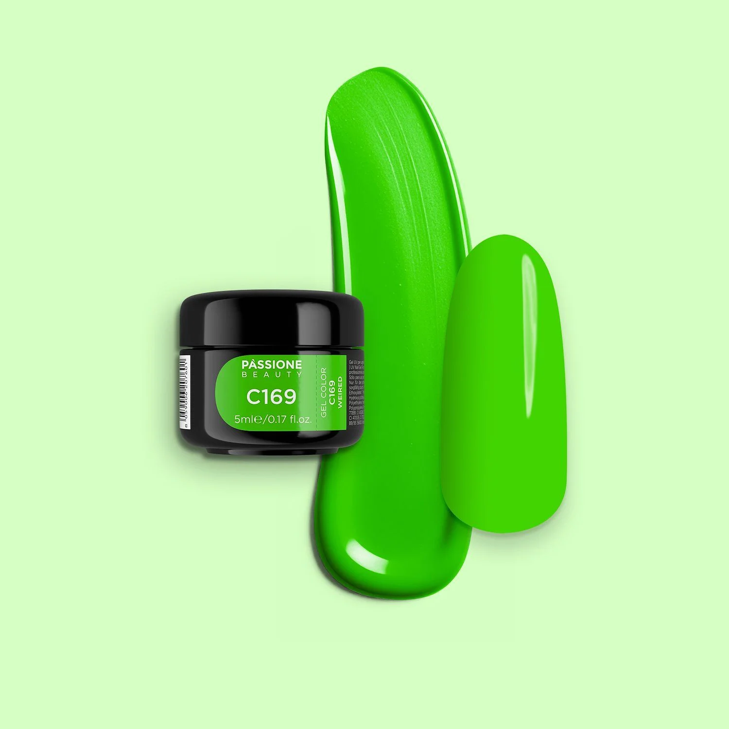 Gel Colour C169 Weird - Lime green fluo gel colour.