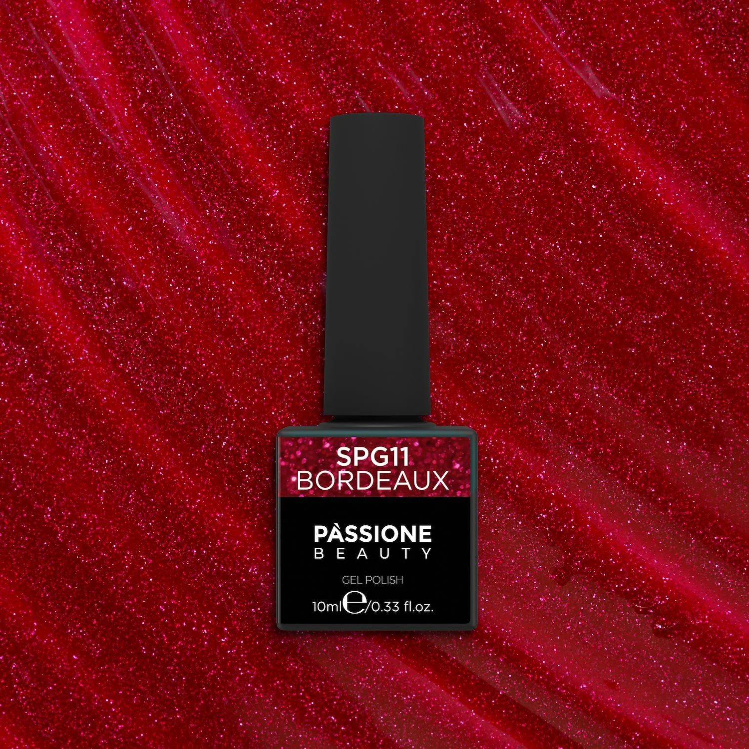 Esmalte Semipermanente EPG11 Bordeaux - Esmalte semipermanente EPG11 Bordeaux, rojo oscuro con microbrillos - detalle 1