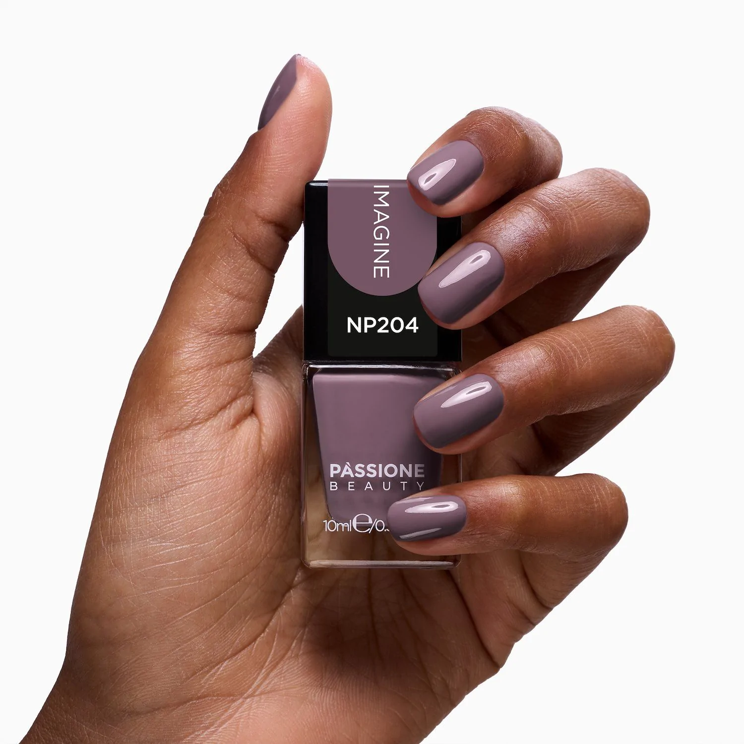 Nagellack NP204 Imagine - Malvenfarbener Nagellack mit Grautönen - Detail 1
