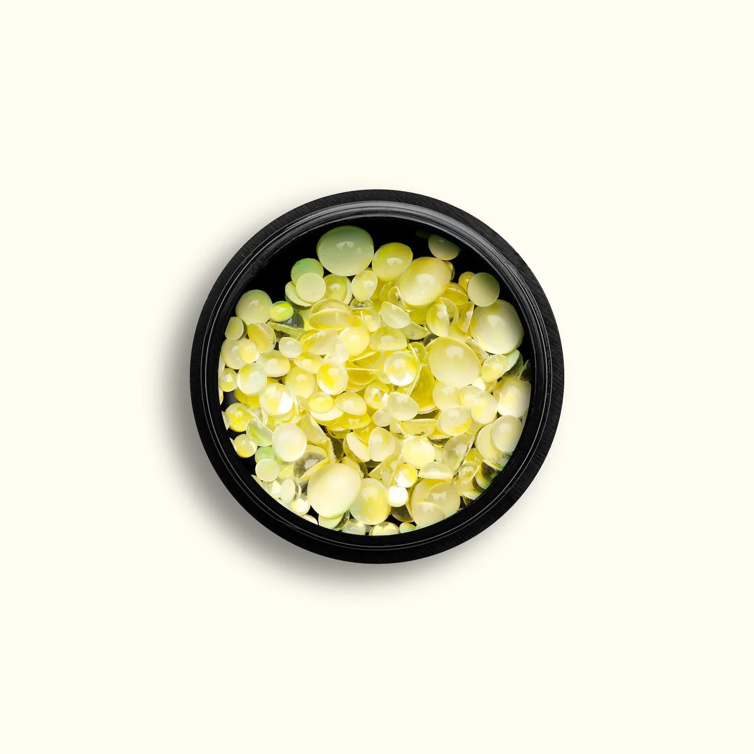 Yellow Drop Gems - Gemas para uñas, color amarillo iridescente