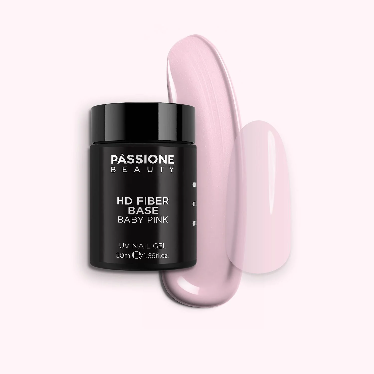 HD Fiber Base Baby Pink 50 ml - Base Semipermanente Rosa lechoso delicado 50 ml