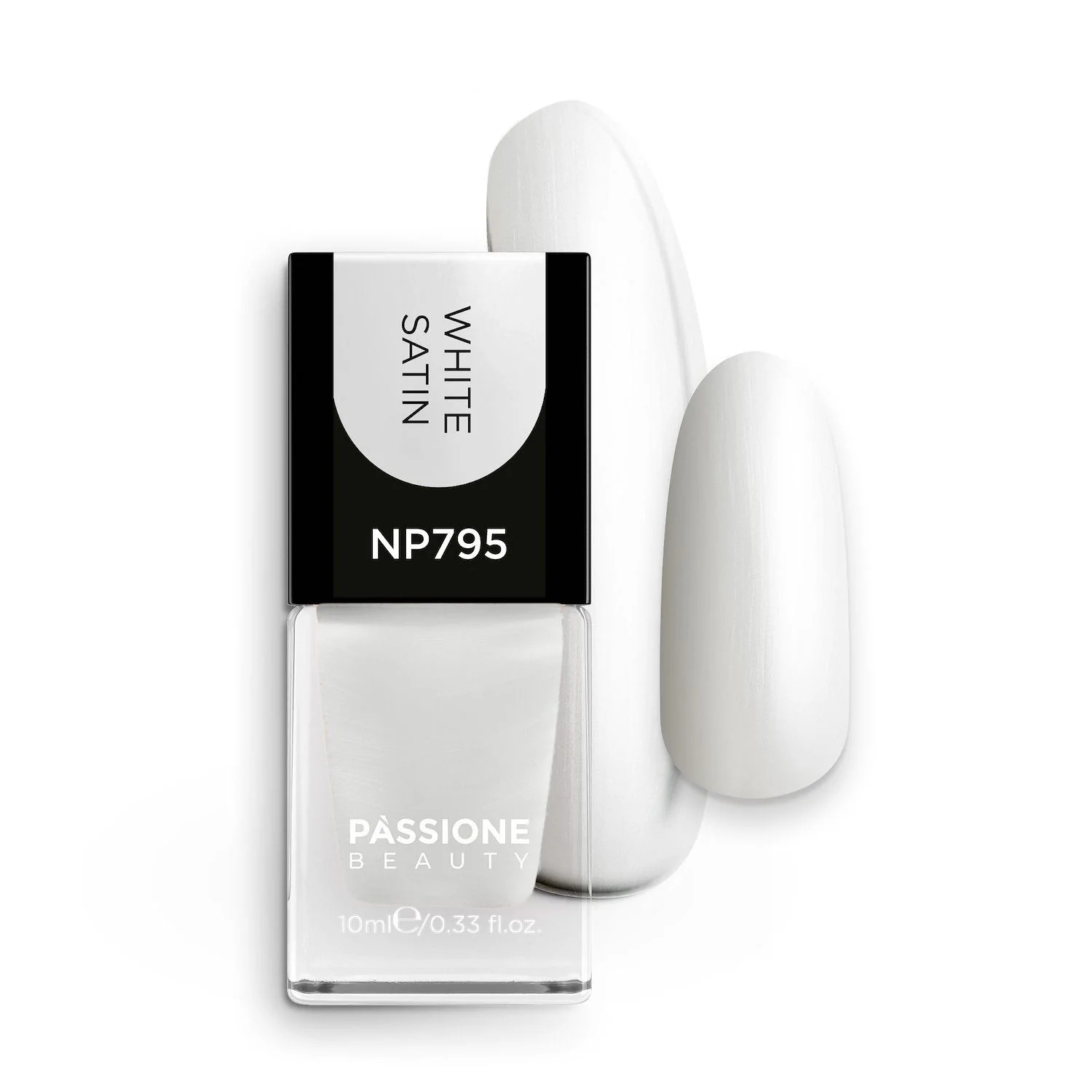 Nagellack NP795 White Satin - Perlweiß-Nagellack