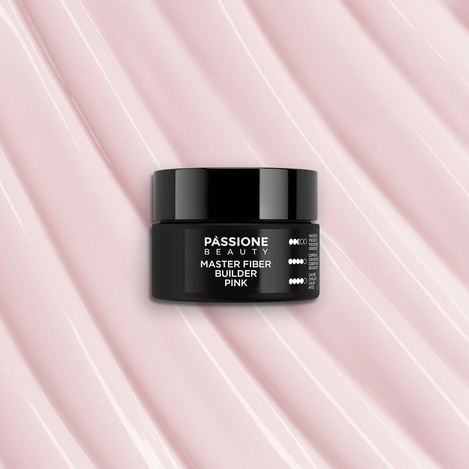 Master Fiber Builder Pink 15 ml - Self-Levelling Light Pink Builder Gel With Glass Fibres - detail 2