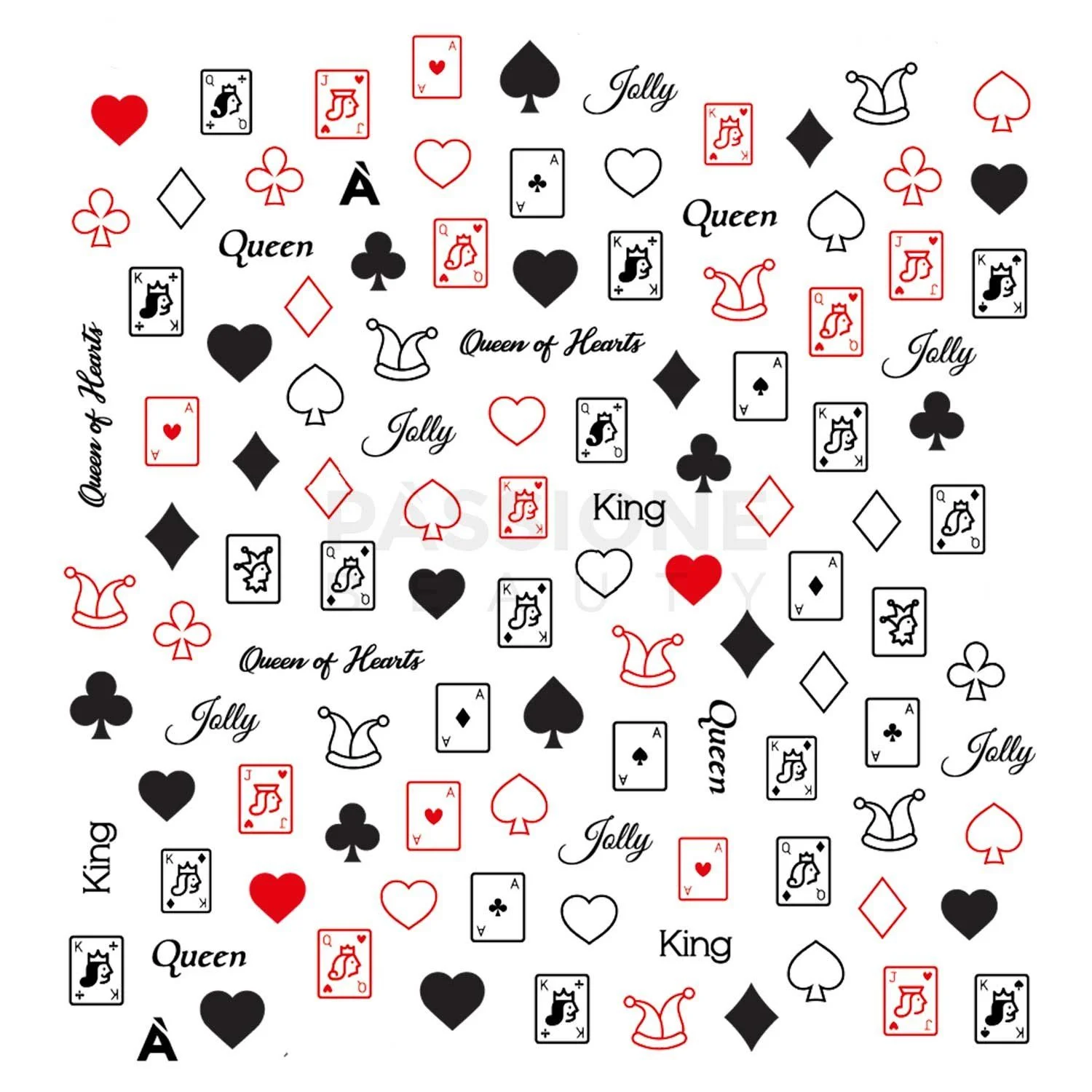 Card Game - Nail Stickers - Card Game - Stickers for Nail Decoration - detail 1