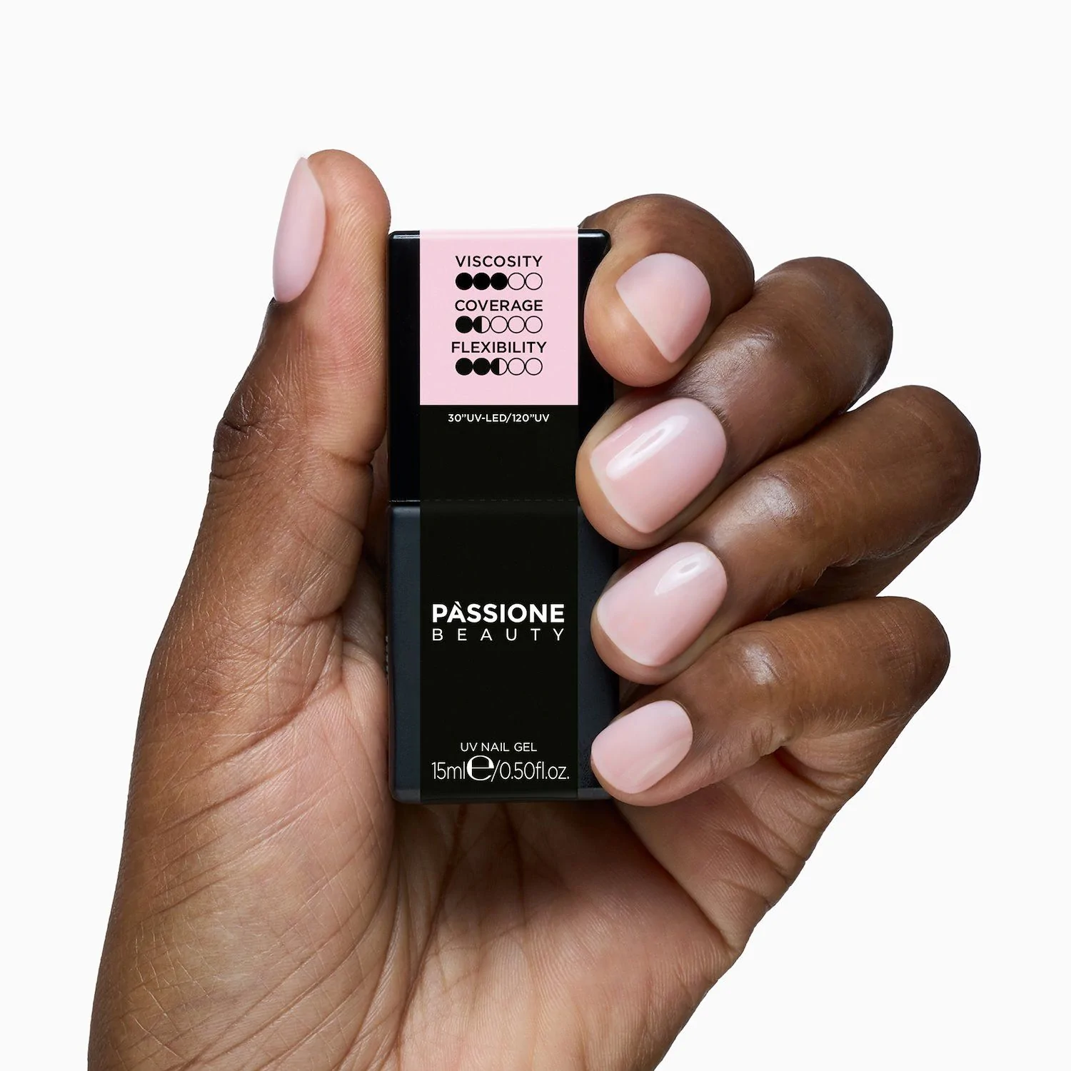 HD Fiber Base Baby Pink 15 ml - Base Semipermanente Rosa claro lechoso 15 ml - detalle 1