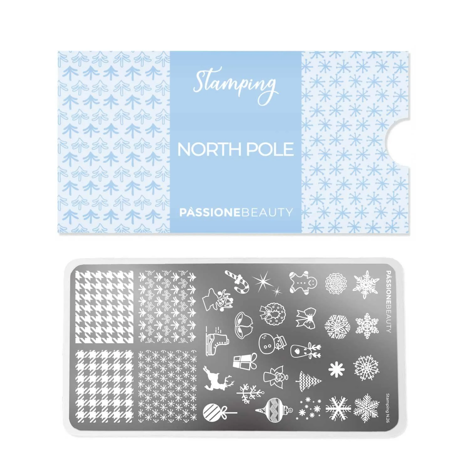 North Pole - Stamping Plate - Nail stamping plate with Christmas patterns - detail 1