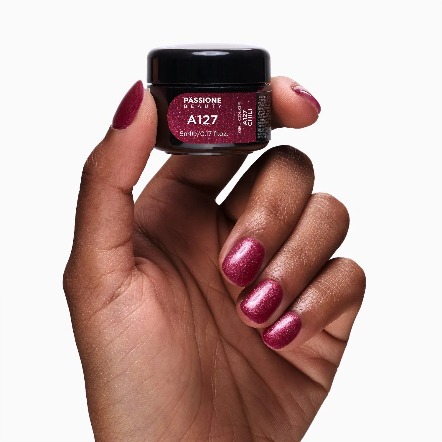 Gel colour A127 Chili - Deep red gel colour - detail 2