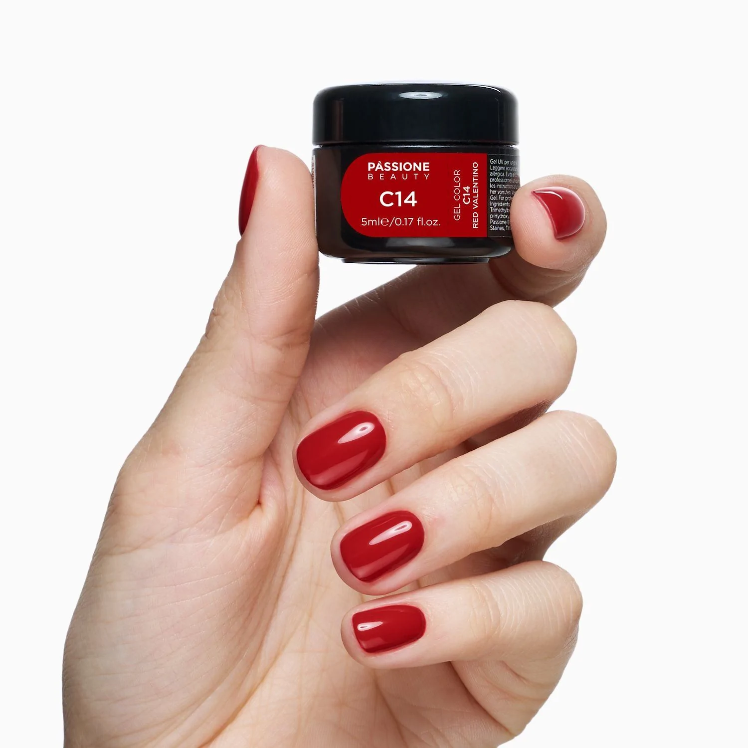 Gel Nail Polish GPC14 Red Valentino  - GPC14 Red Valentino gel polish, Classic Red - detail 1