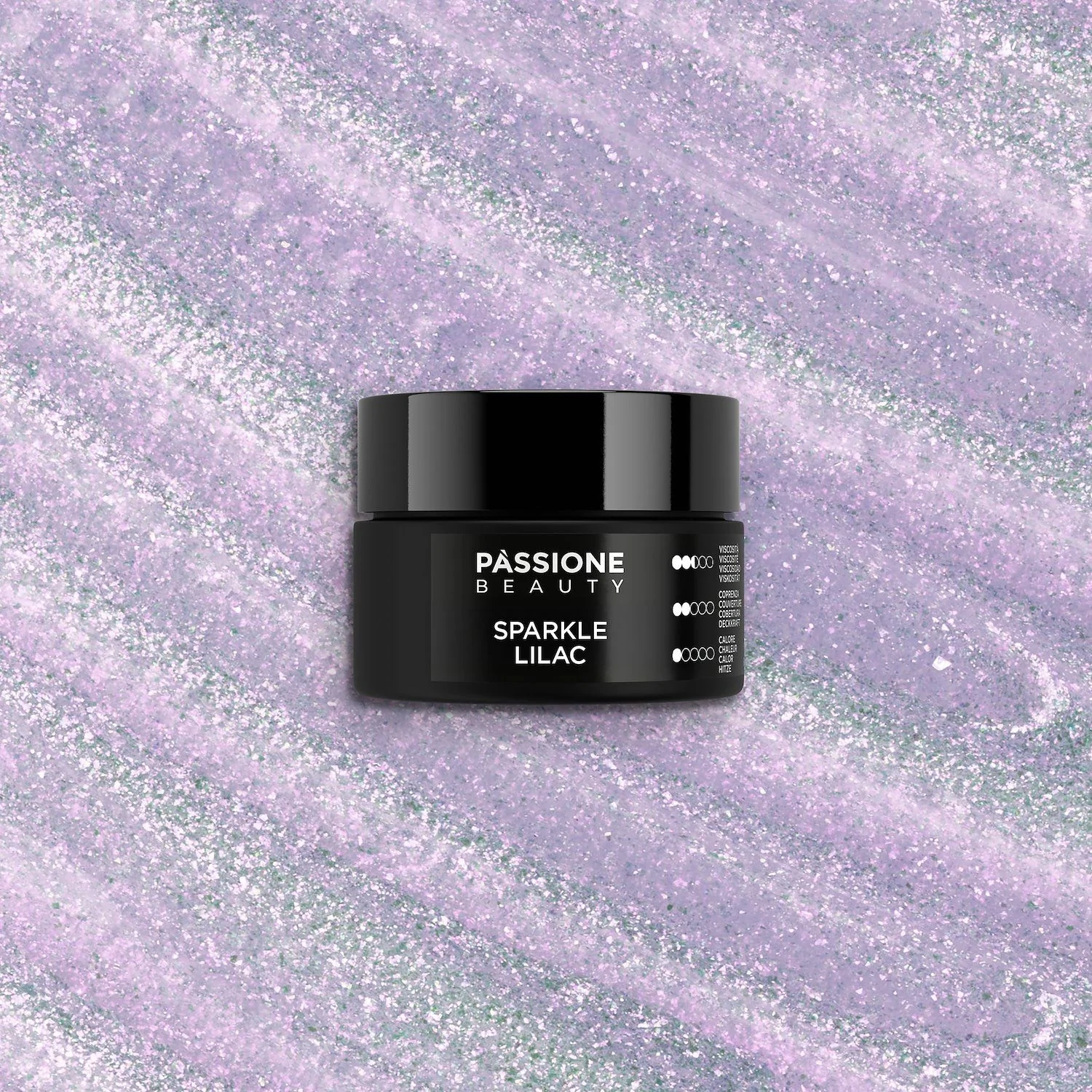 Sparkle Lilac 15 ml - Gel de construction auto-égalisant lilas avec glitter roses irisés - détail 1