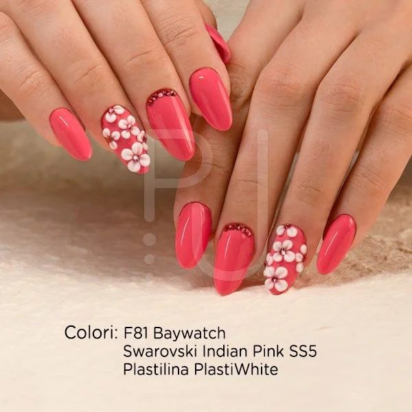 Gel colour F81 Baywatch - Brightcoral pink Self-sealing UV Gel Colour - detail 2