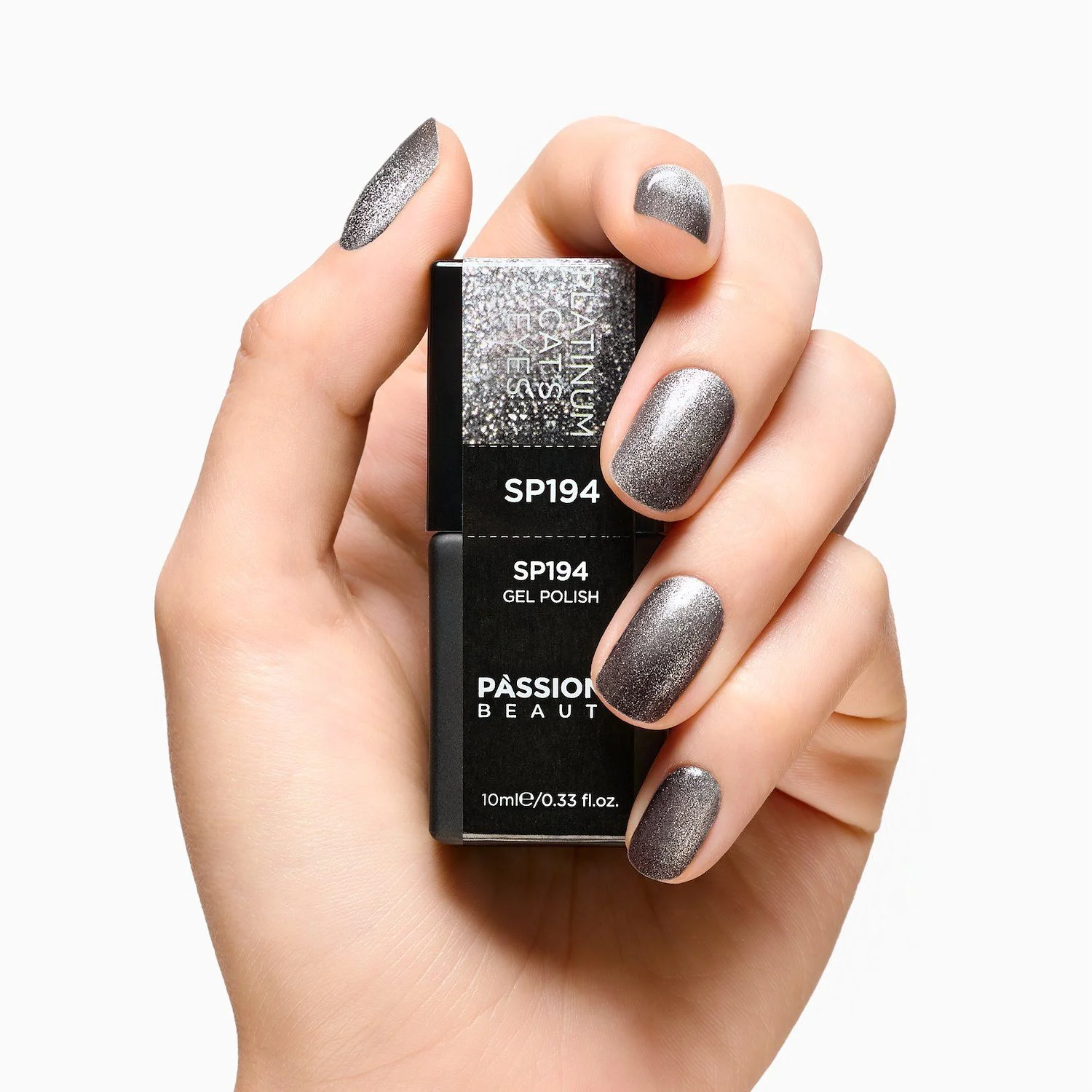 UV-Nagellack SP194 Platinum Cat Eye - UV-Nagellack Silber mit Cat-Eye-Effekt - Detail 2
