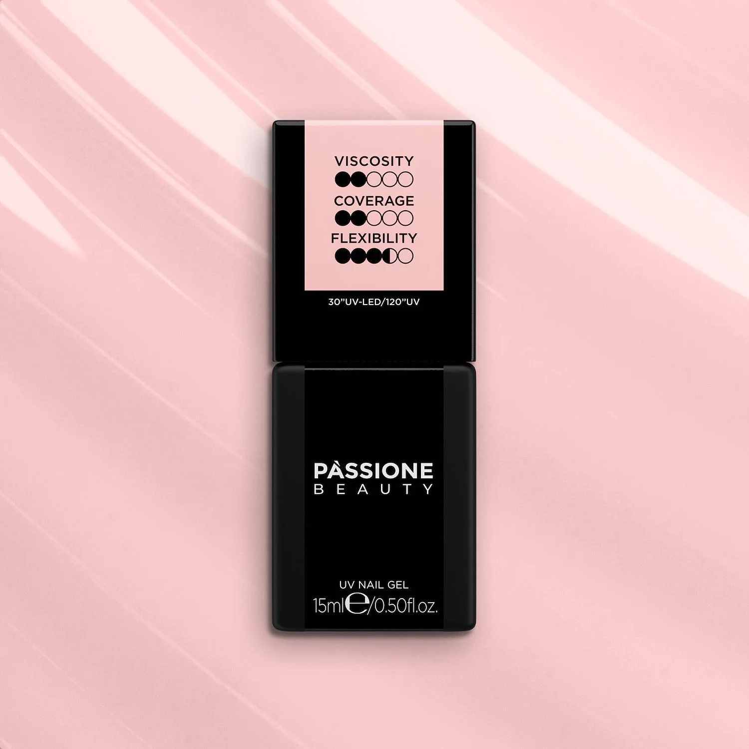 HD Base Natural 15 ml - Base Rubber Semi-permanente Nude 15 ml - détail 1