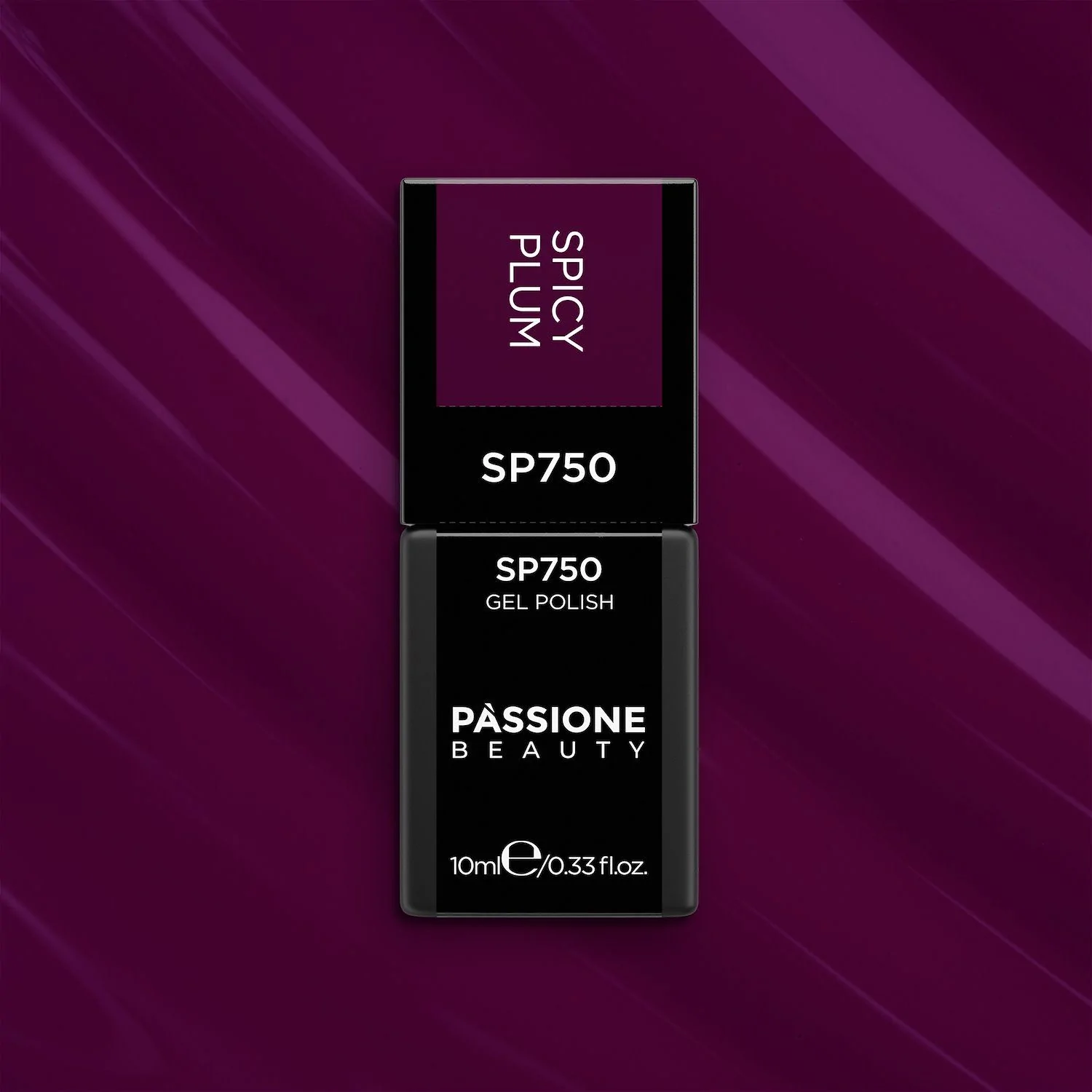 Esmalte semipermanente SP750 Spicy Plum - Semipermanente violeta ciruela oscuro - detalle 1
