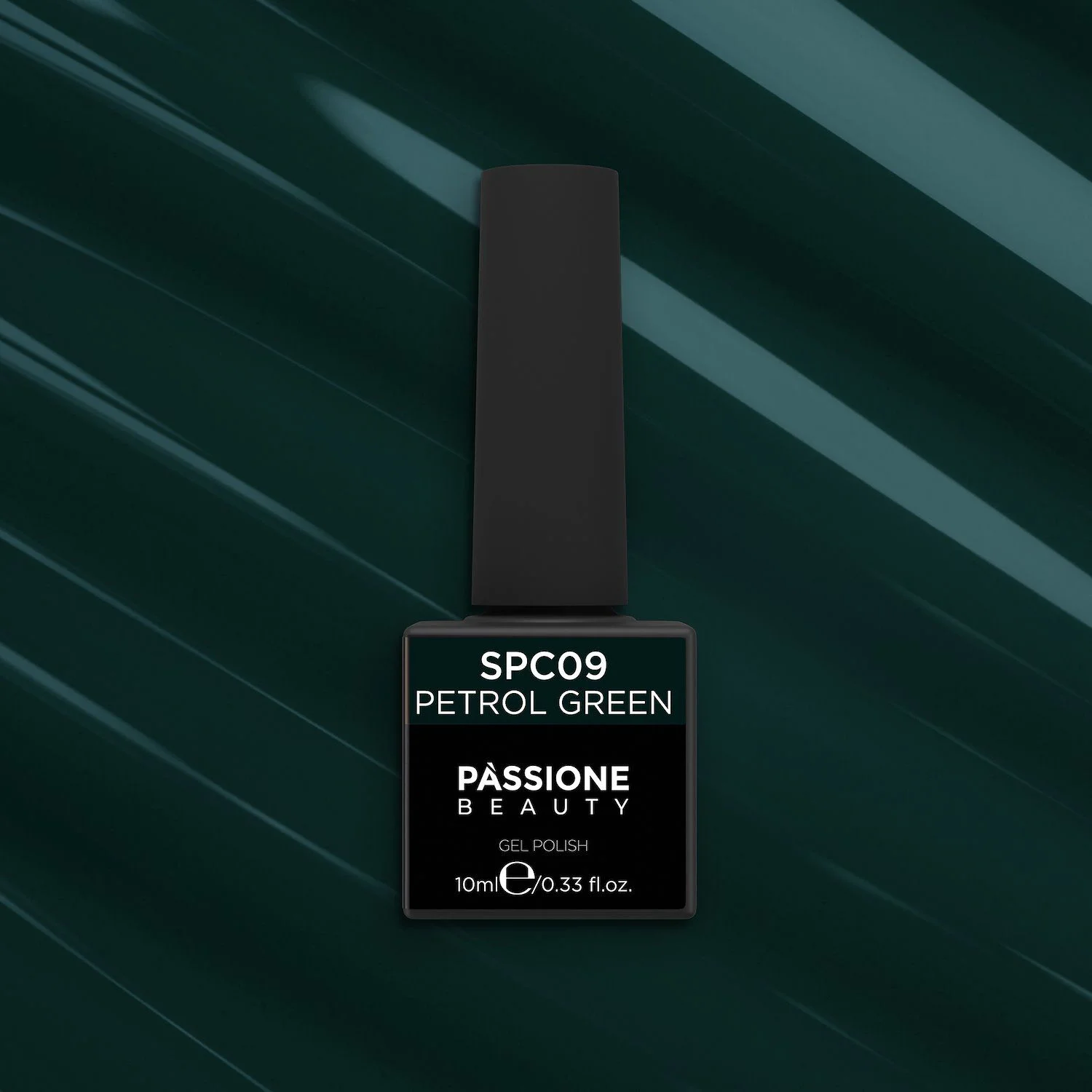 Colore semipermanente SPC9 Petrol Green - Gel semipermanente colorato SPC9 Petrol Green, tra Verde scuro e blu - dettaglio 1