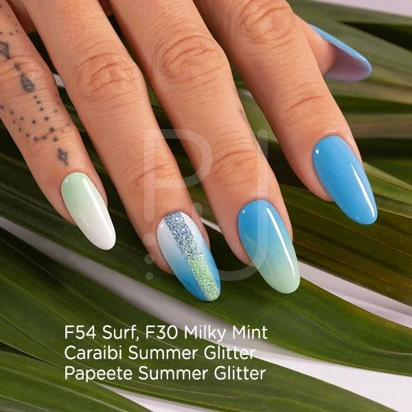 Gel colour F54 Surf - Sky BlueSelf-sealing UV Gel Colour - detail 1